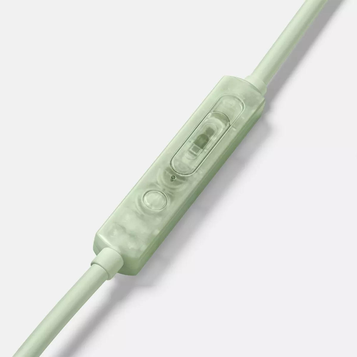 Green Translucent Wired On-Ear Headphones With Built-In Microphone