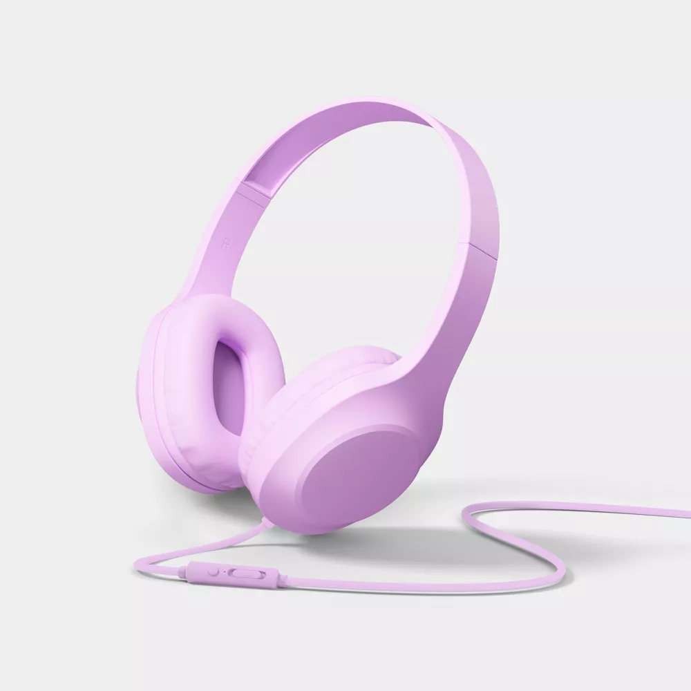 Lightweight Wired Over-ear Headphones with Built-in Microphone
