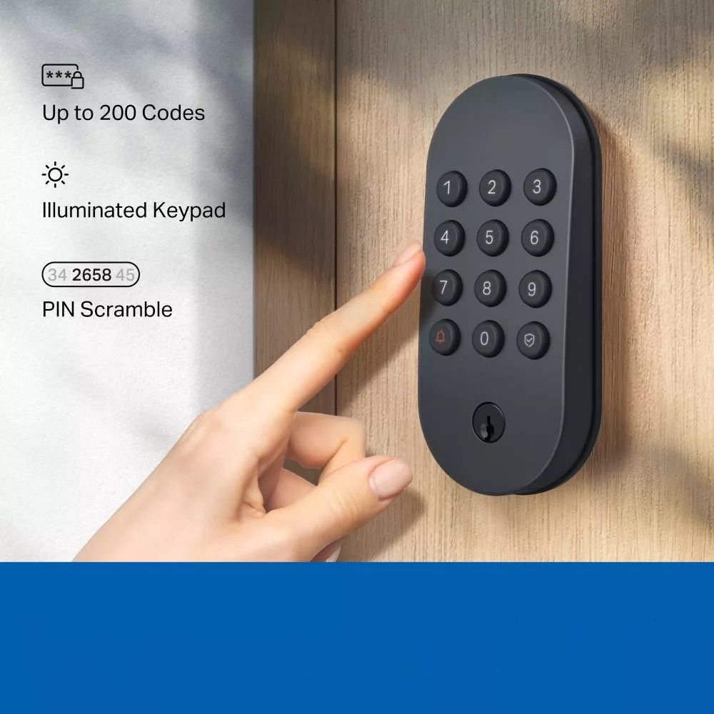 Wi-Fi Bluetooth Smart Deadbolt Lock with Multi-Unlock & Smart Home Compatibility
