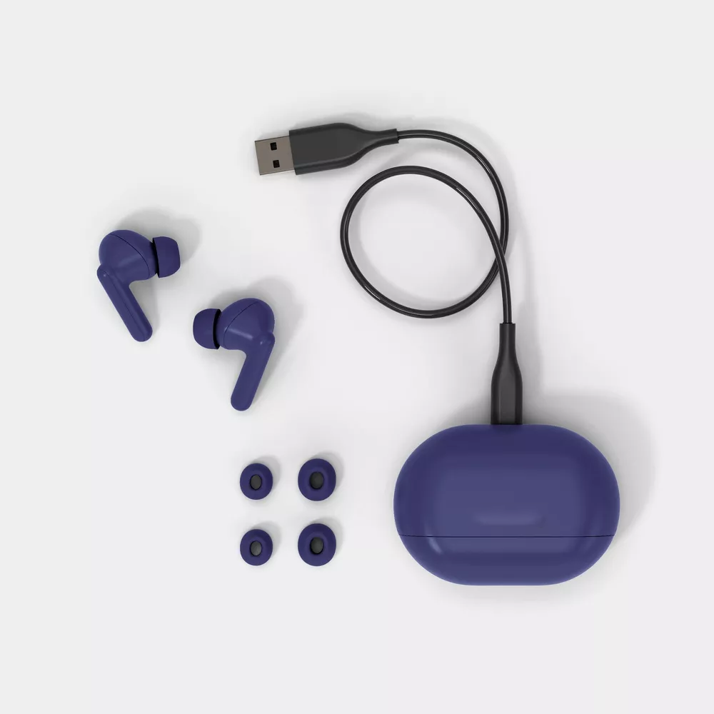 Compact True Wireless Bluetooth Earbuds with 18h Total Playback