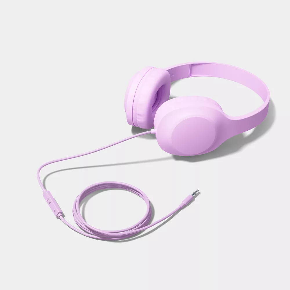 Lightweight Wired Over-ear Headphones with Built-in Microphone
